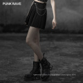 OPQ-593 punk rave skort for women different folded ladies  beaded polyester skirt